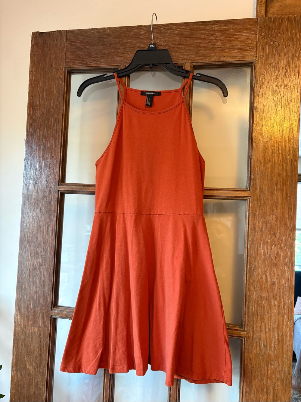 Forever 21 Burnt Orange Halter Mini Dress